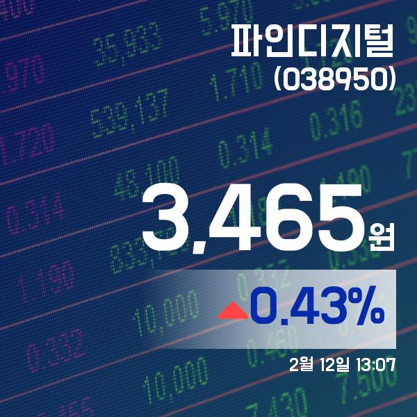 ▲2월 12일 파인디지털 의 주가정보