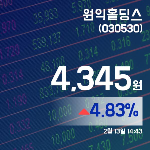 ▲2월 13일 원익홀딩스 의 주가정보