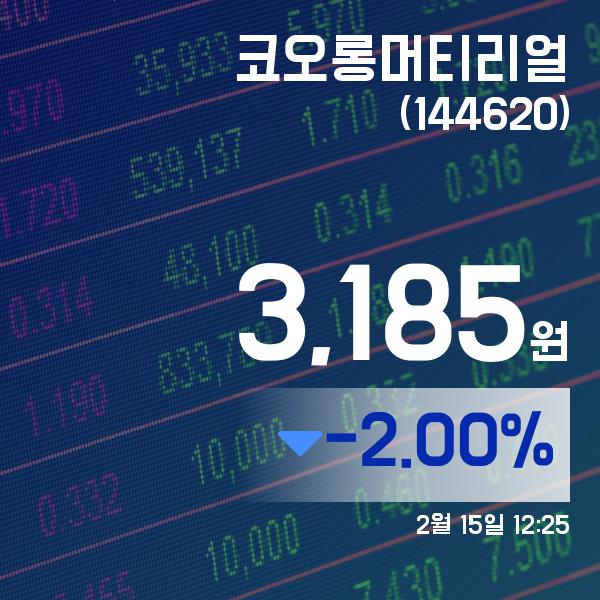 ▲2월 15일 코오롱머티리얼 의 주가정보