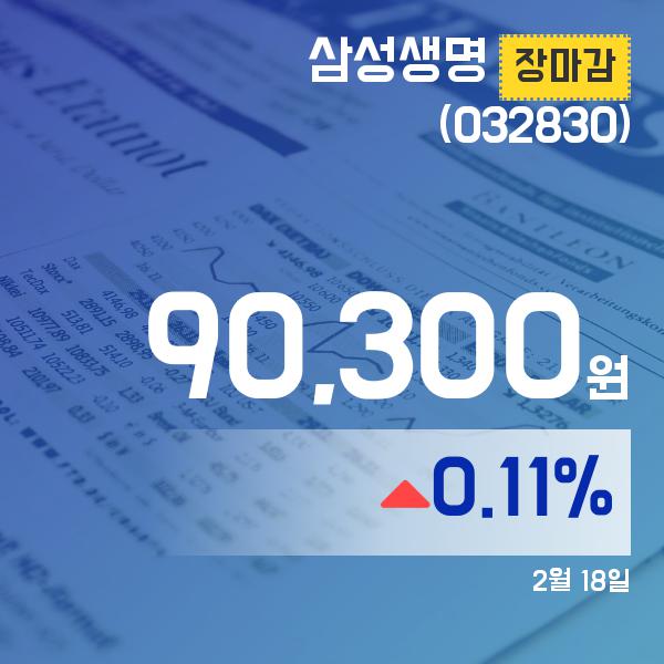 ▲2월 18일 삼성생명 의 주가정보