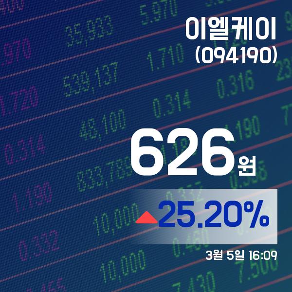 ▲3월 5일 이엘케이 의 주가정보