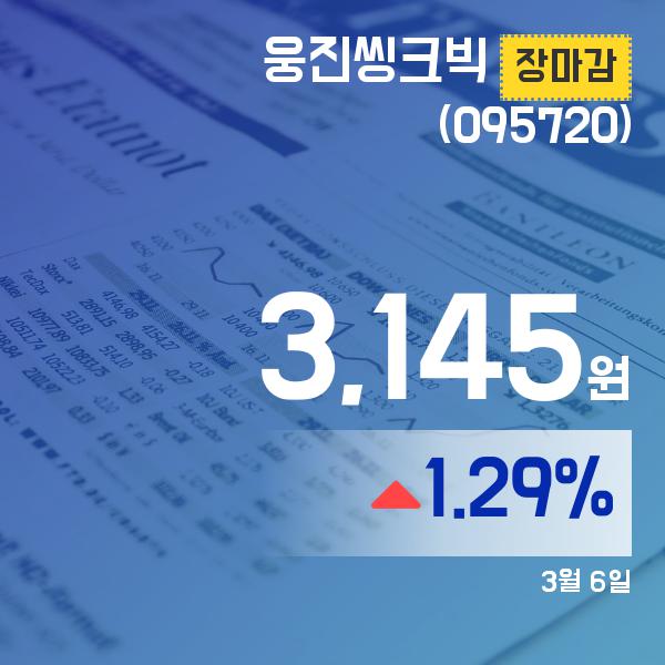 ▲3월 6일 웅진씽크빅 의 주가정보