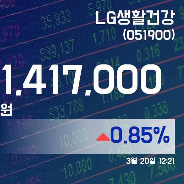 ▲3월 20일 LG생활건강 의 주가정보