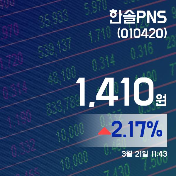 ▲3월 21일 한솔PNS 의 주가정보
