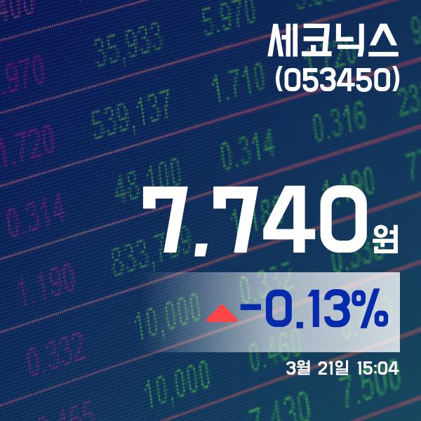 ▲3월 21일 세코닉스 의 주가정보
