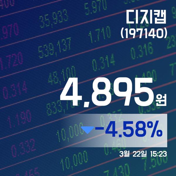 ▲3월 22일 디지캡 의 주가정보