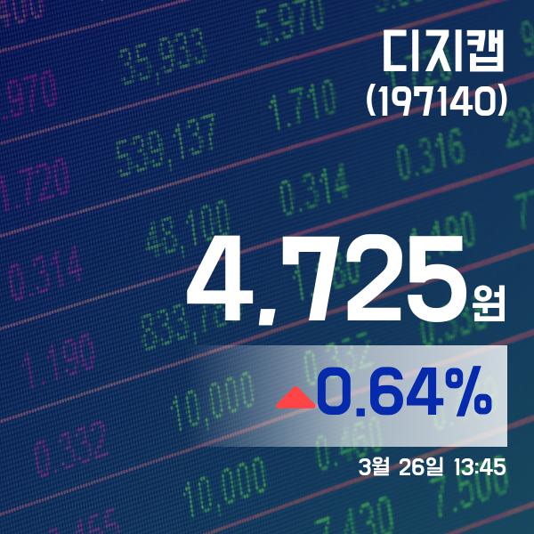 ▲3월 26일 디지캡 의 주가정보
