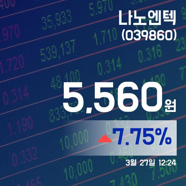 ▲3월 27일 나노엔텍 의 주가정보