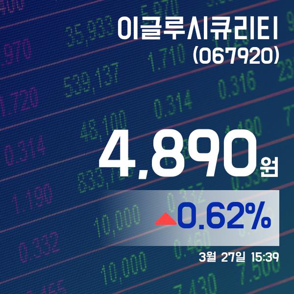 ▲3월 27일 이글루시큐리티 의 주가정보