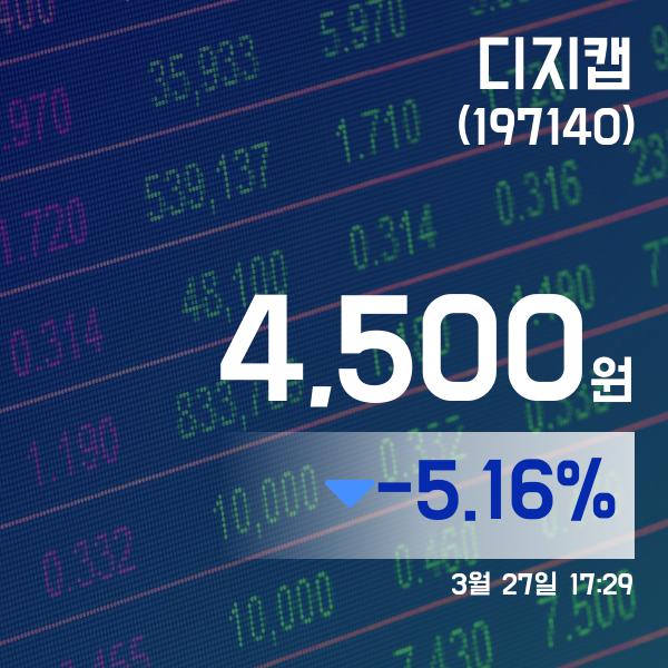 ▲3월 27일 디지캡 의 주가정보
