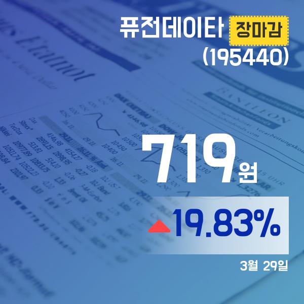 ▲3월 29일 퓨전데이타 의 주가정보