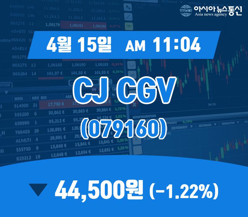 ▲4월 15일 CJ CGV 의 주가정보