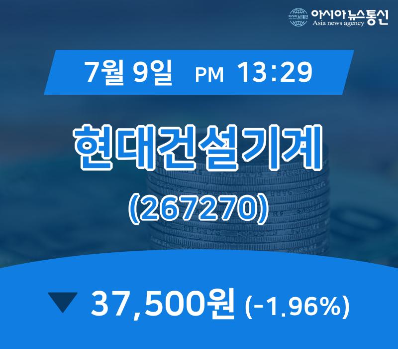 ▲7월 9일 현대건설기계 의 주가정보