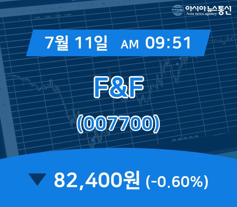 ▲7월 11일 F&F 의 주가정보