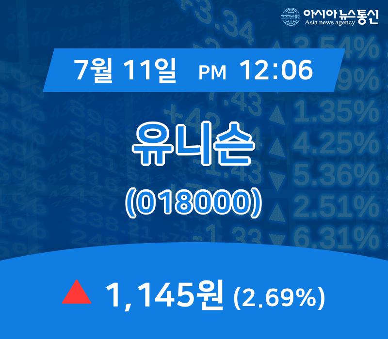 ▲7월 11일 유니슨 의 주가정보