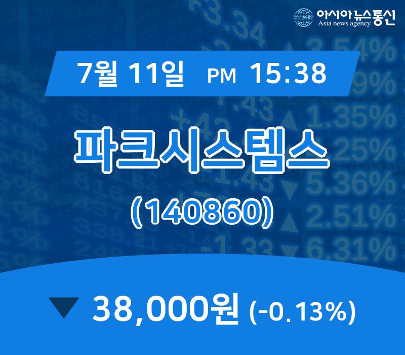 ▲7월 11일 파크시스템스 의 주가정보
