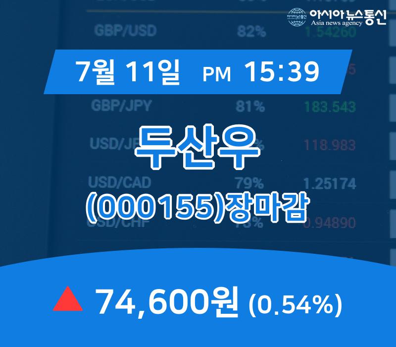 ▲7월 11일 두산우 의 주가정보
