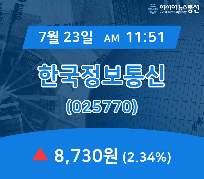 ▲7월 23일 한국정보통신 의 주가정보