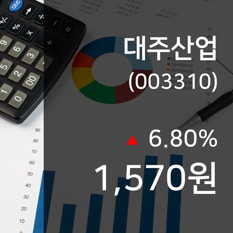 ▲9월 18일 대주산업 의 주가정보