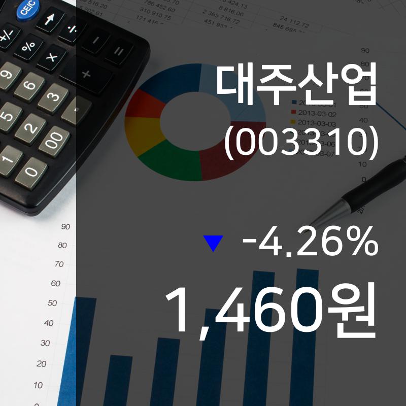 ▲9월 19일 대주산업 의 주가정보