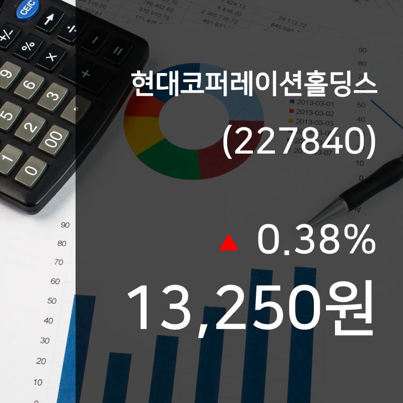 ▲9월 24일 현대코퍼레이션홀딩스 의 주가정보