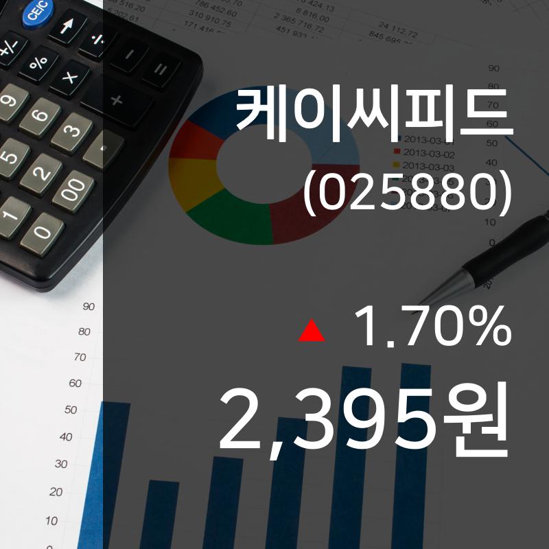▲9월 25일 케이씨피드 의 주가정보